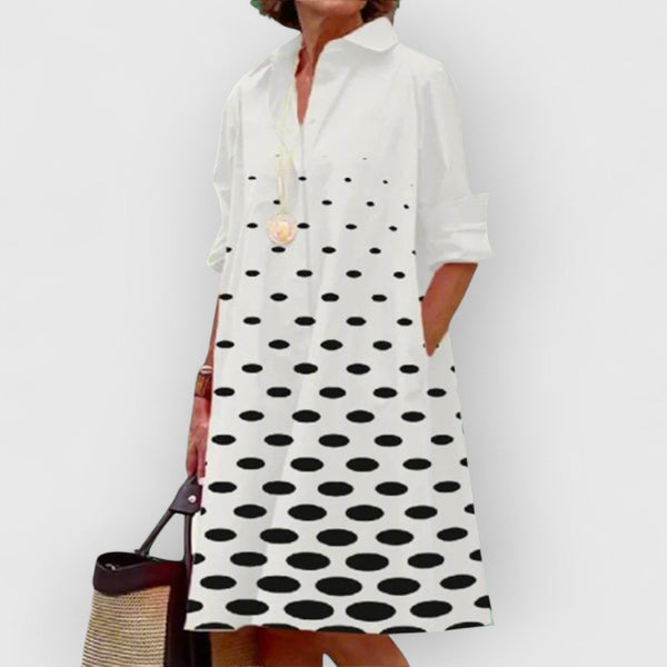 Lydia | Vestido blanco estampado elegante