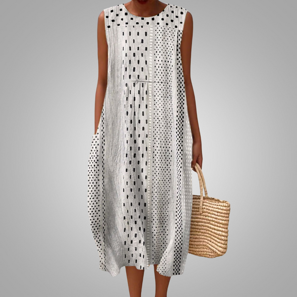 Nerissa | Vestido de lunares monocromo
