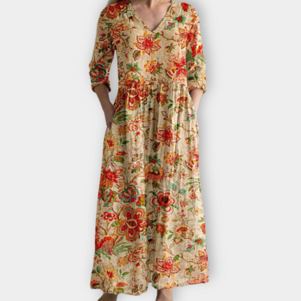 Indira | Vestido boho largo elegante