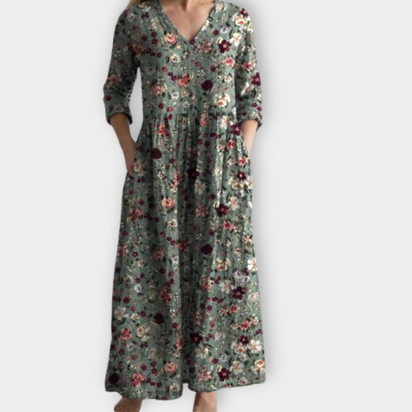 Nicolasa | Vestido boho largo con estampado floral