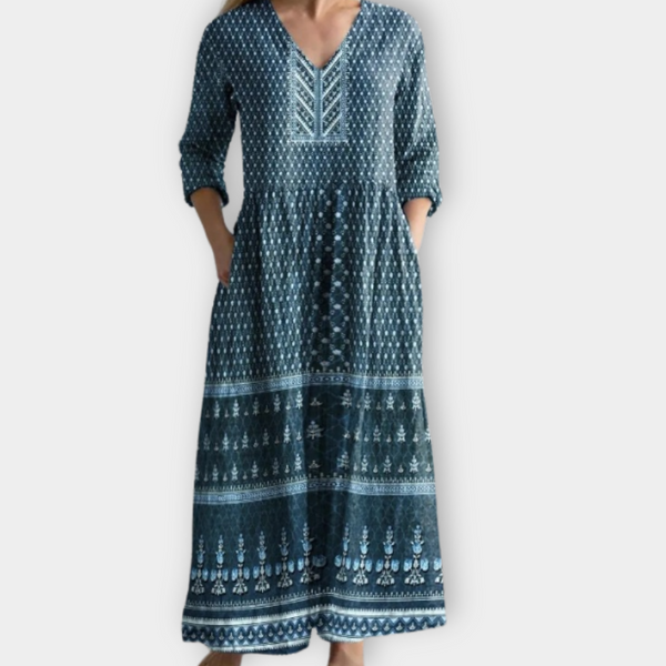 Ernestina | Vestido boho largo con estampado