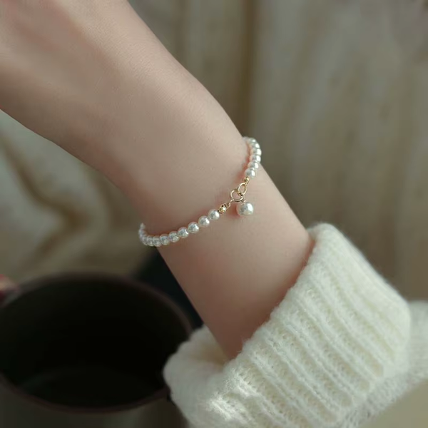 Pulsera de Plata de Lujo con Perlas de Agua Dulce