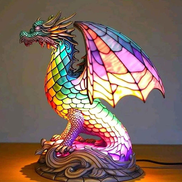 Lámpara de Resina Dragón Bohemio