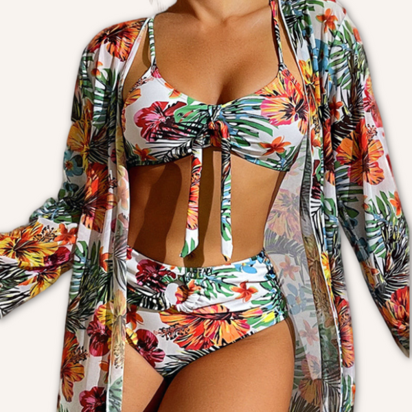 Glenda | Bikini con falda floral