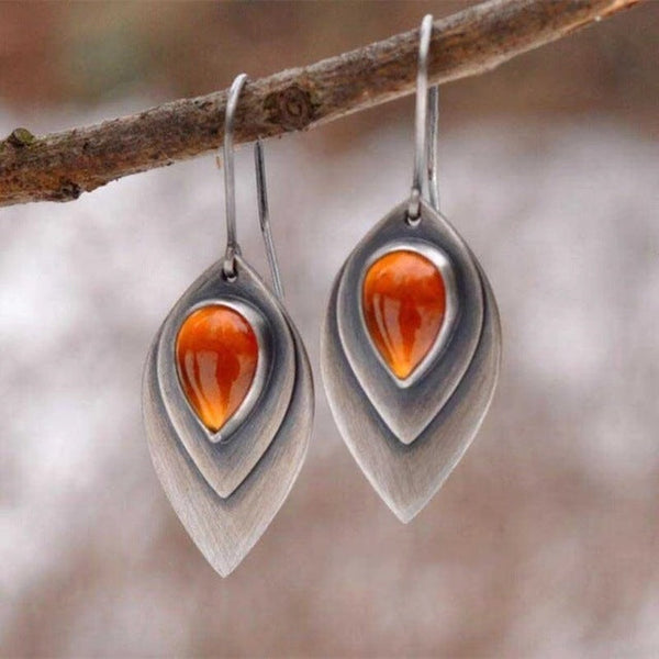 Pendientes Vintage Naranja Piedra
