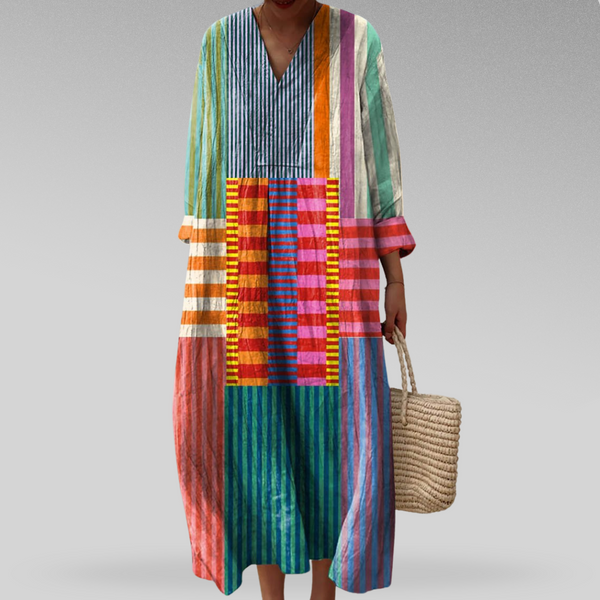 Olivia | Vestido geométrico