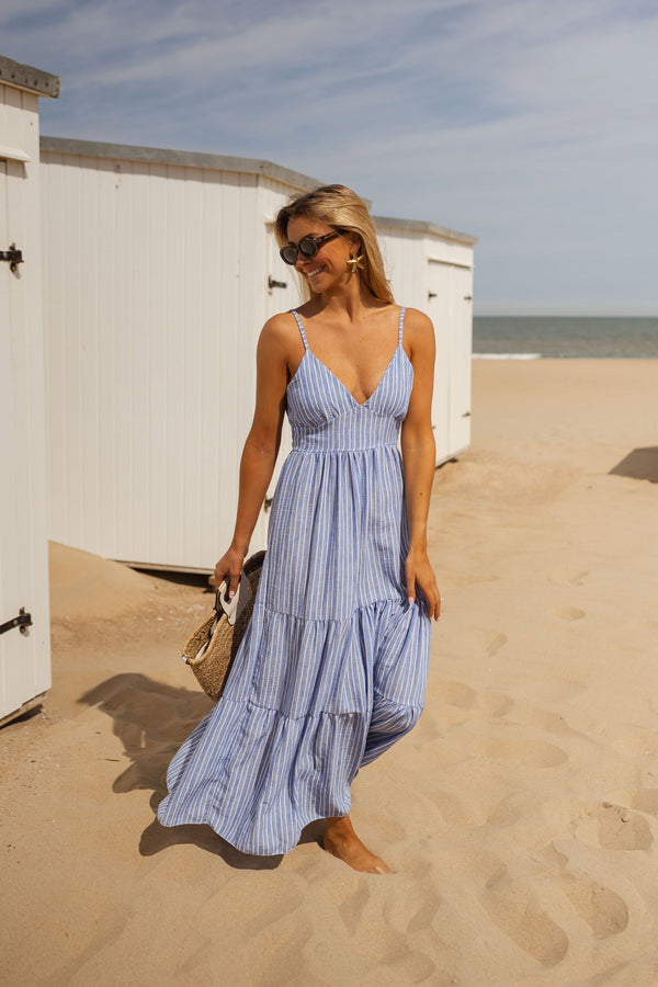 Lina | Vestido maxi a rayas