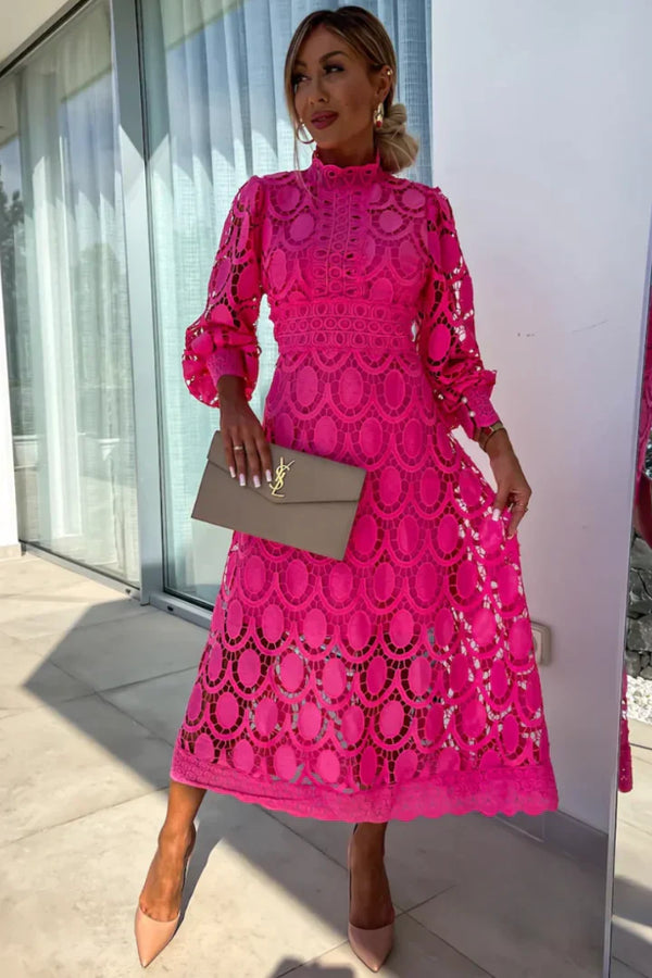 Estefany | Vestido midi romántico y elegante