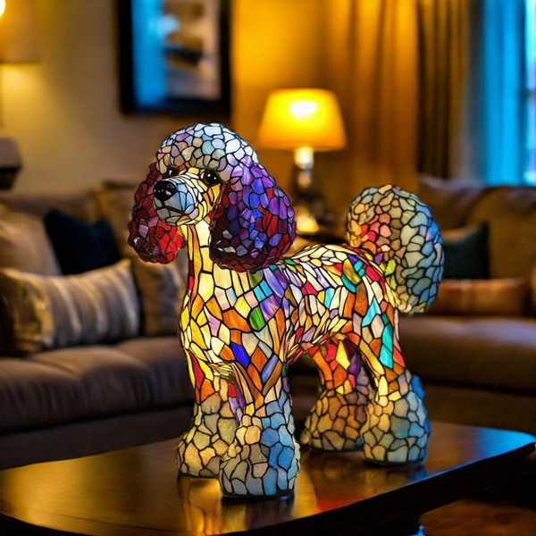 Lámpara de Poodle de Vidrio Templado