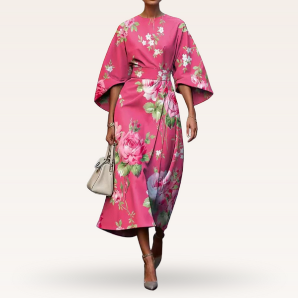 Quelia | Elegante Vestido Floral Midi