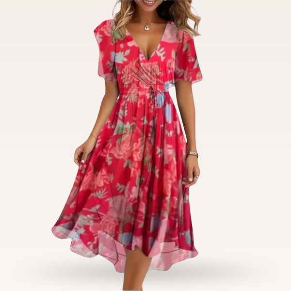 Patricia | Vestido floral con escote en V