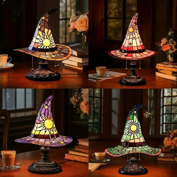 Lámpara de Vidrio Templado Sombrero de Bruja
