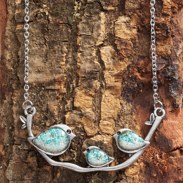 Collar de Plata Vintage Birdie