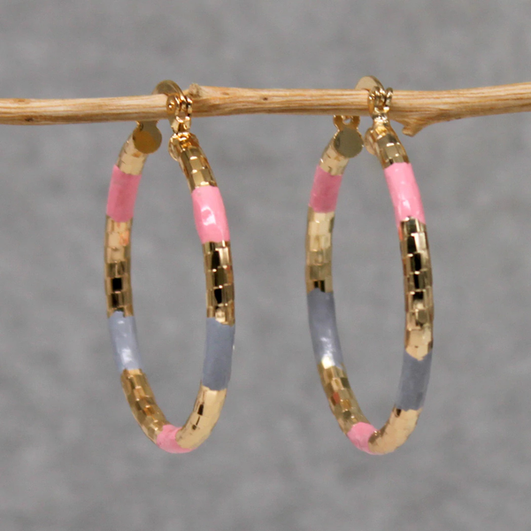 Pendientes Vintage Coloridos de Oro