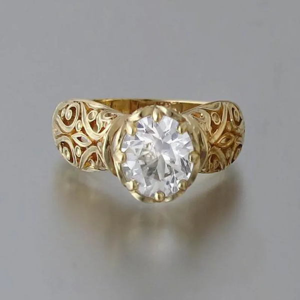 Anillo Elegante de Circonita Blanca