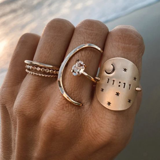 Conjunto de Anillos de Zirconia Vintage Maan