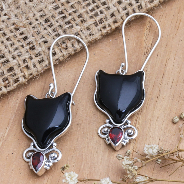 Pendientes Vintage Gato Negro