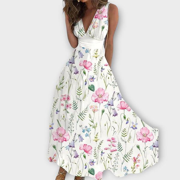 Romy - Vestido floral con escote en V